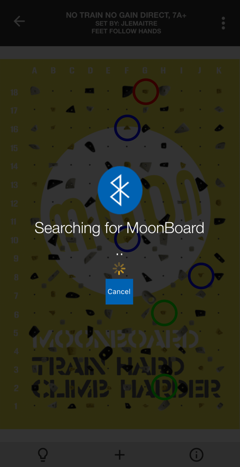 Připojení k MoonBoardu